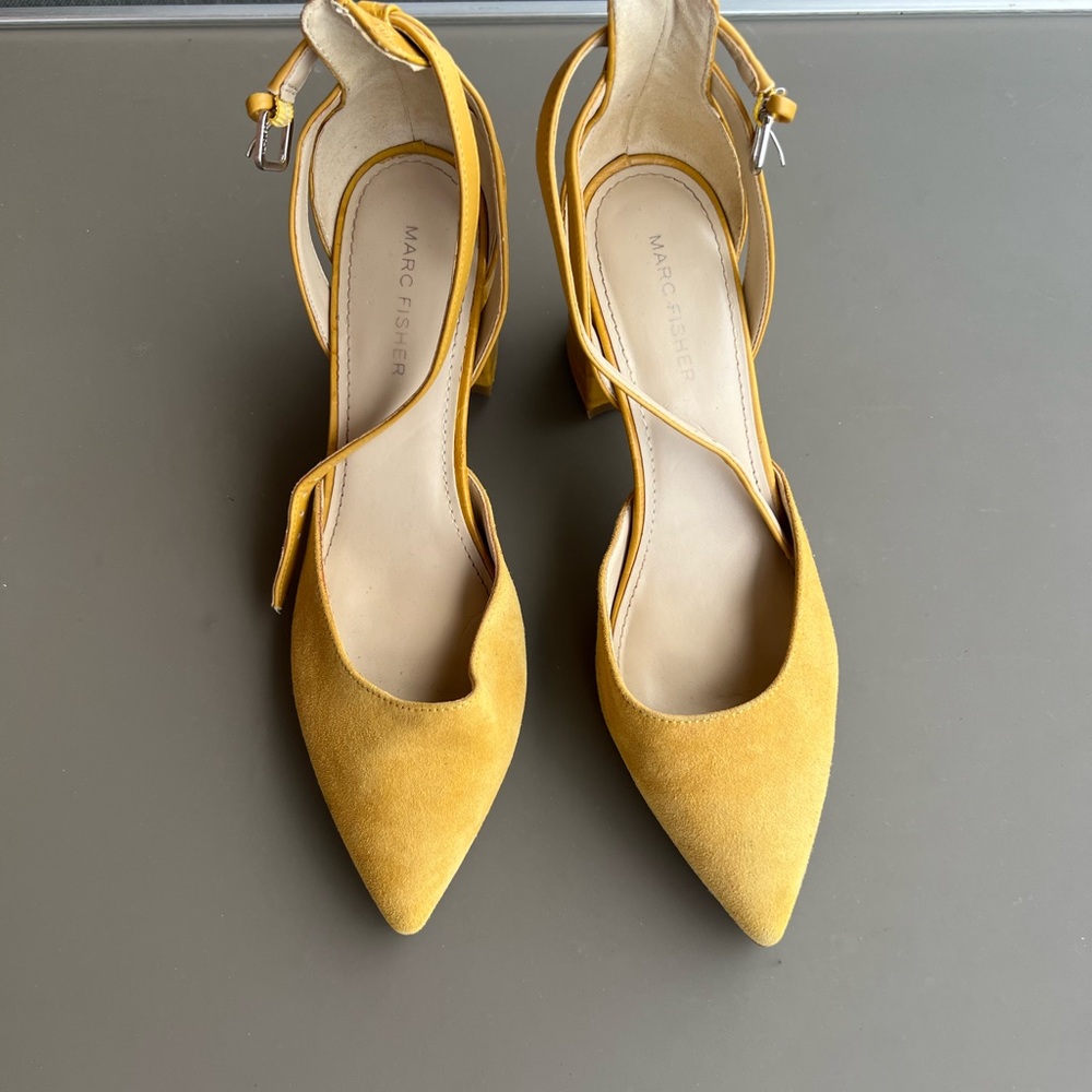 Marc Fisher Mustard Yellow Heels